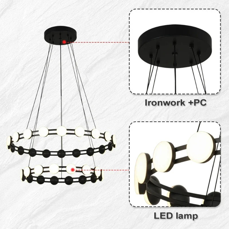Afralia™ Minimalist Round Pendant Light for Dining Living Bedroom Decor