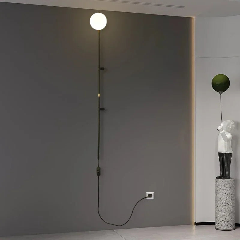 Afralia™ Nordic Minimalist Wall Lamp with Plug-in Switch for Living Room and Bedroom