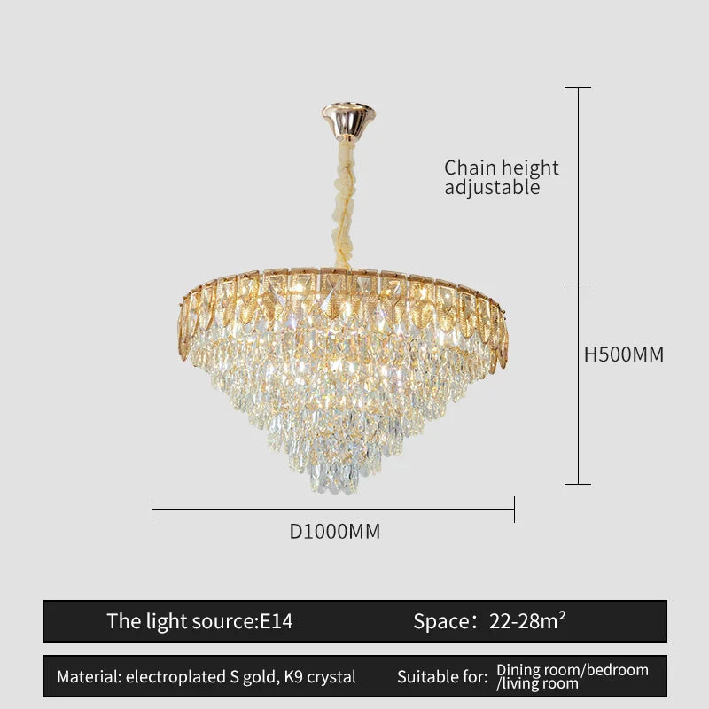Afralia™ Crystal Chandelier LED Light Modern Luxury Designer for Main Living Room & Hotel