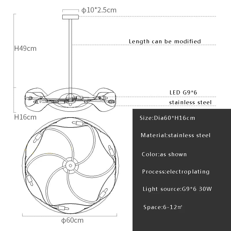 Afralia™ Modern Metal Ceiling Chandelier: Minimalist Design, Retro Style, LED Lights for Living Room