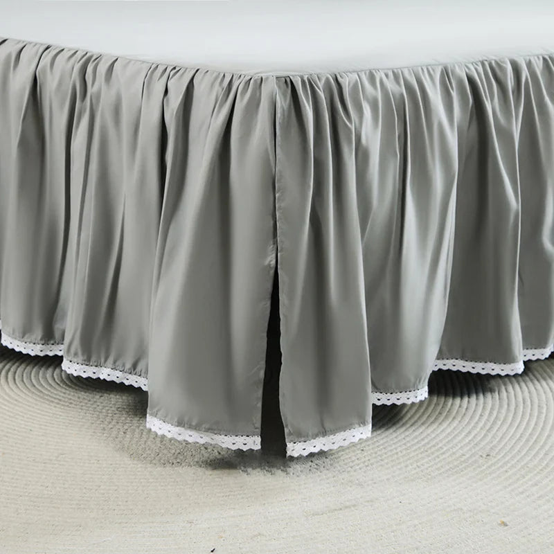 Afralia™ Ruffled Elastic Bed Cover, Queen King Size, Dust-Proof Breathable Bed Skirt