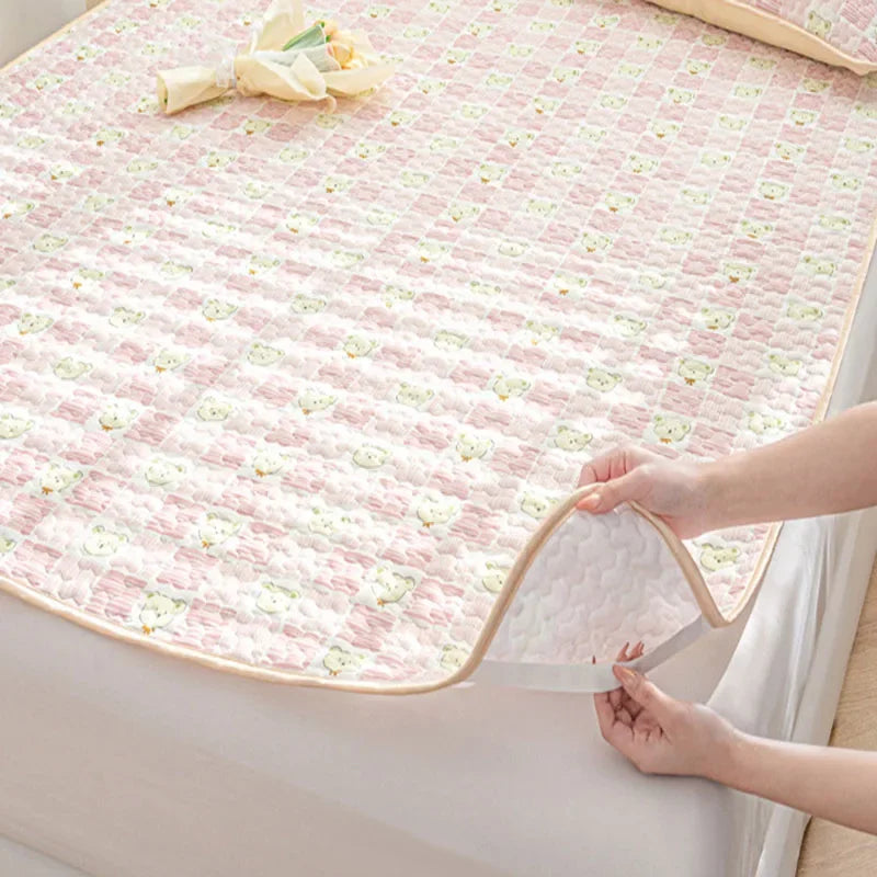 Afralia™ Floral Latex Cooling Mattress Set, Multi-Layer Soft Cushion, Breathable & Quick Cooling