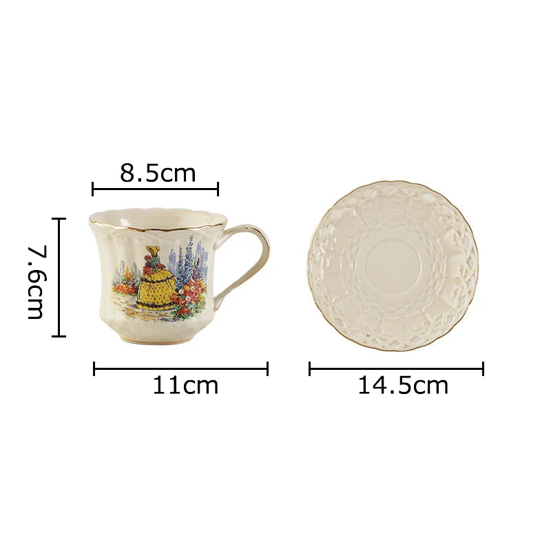 Afralia™ Floral Beauty Ceramic Tea Set