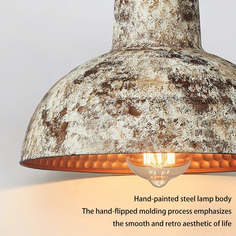 Afralia™ Industry Style Pendant Lamp, White Vintage Chandelier for Kitchen and Dining Room