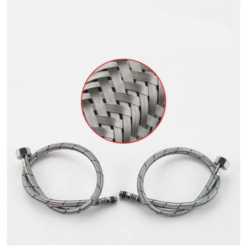 Afralia™ Stainless Steel High-Pressure Hot Cold Water Braided Hose for Basin Kitchen Faucet