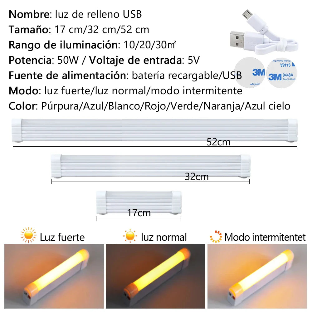 Afralia™ LED Fill Light: Rechargable Colorful Selfie Lamp for Photography and Videos