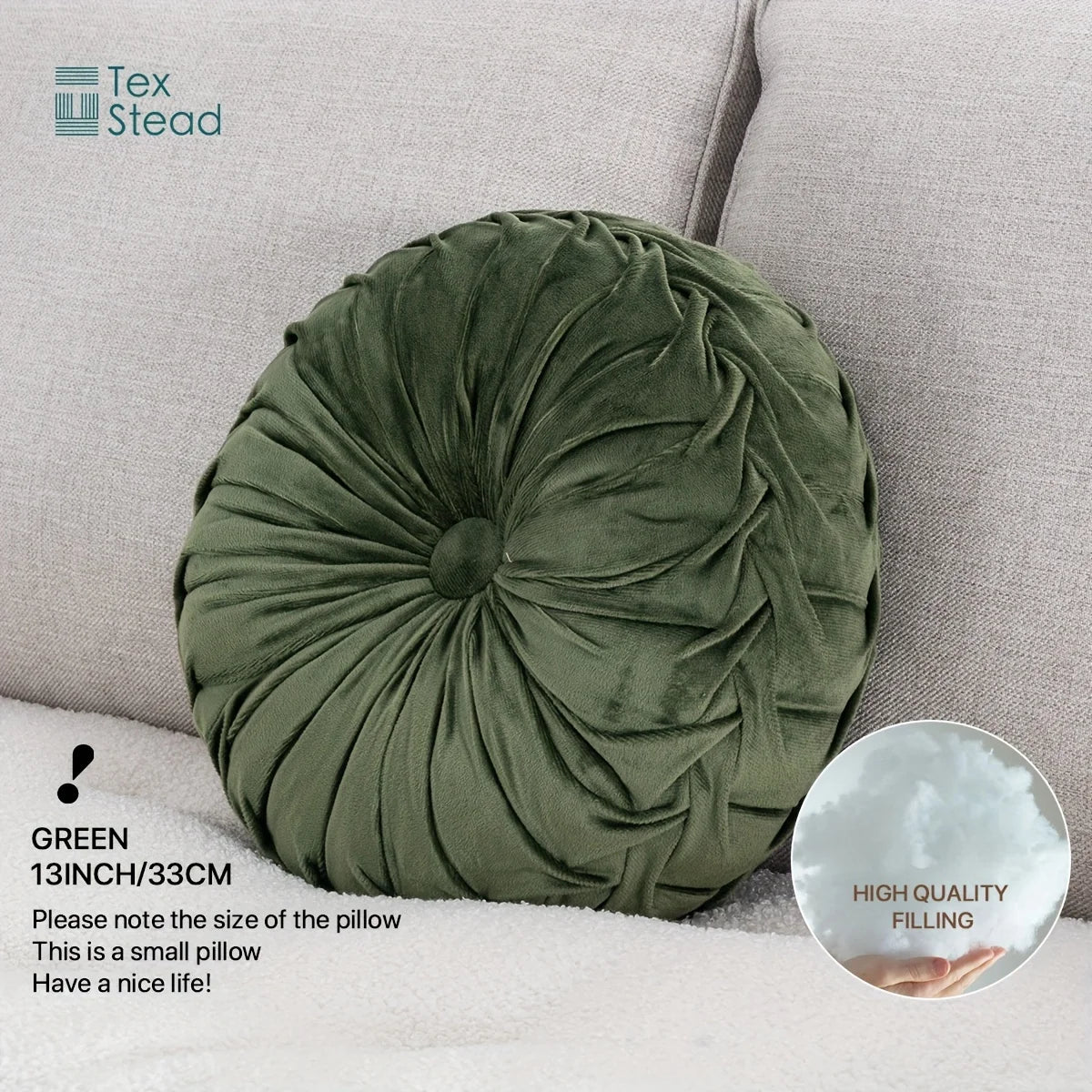 Afralia™ Velvet Pumpkin Round Cushion for Couch, Bed, Sofa, Chair - Decorative 3D Design