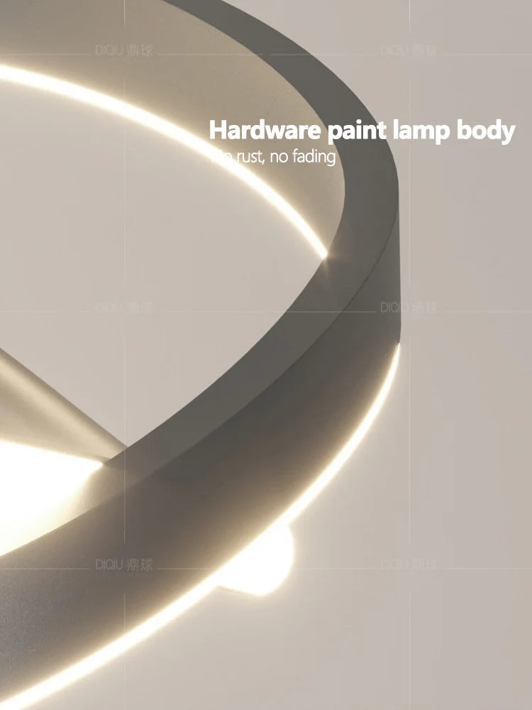 Afralia™ Modern Chandelier Ring Lamp Electric Home Lighting Master Bedroom Decor