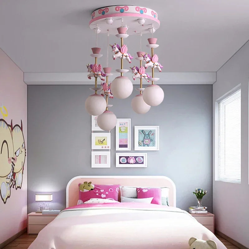 Afralia™ Fantasy Children's LED Chandeliers - Creative Modern Pendant Lights for Living Room