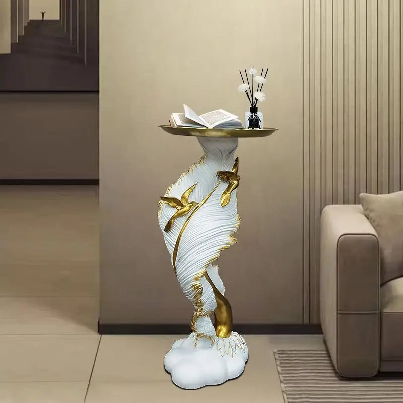 "Afralia™ Feather Floor Decoration for Living Room, TV Cabinet, Sofa & Housewarming"