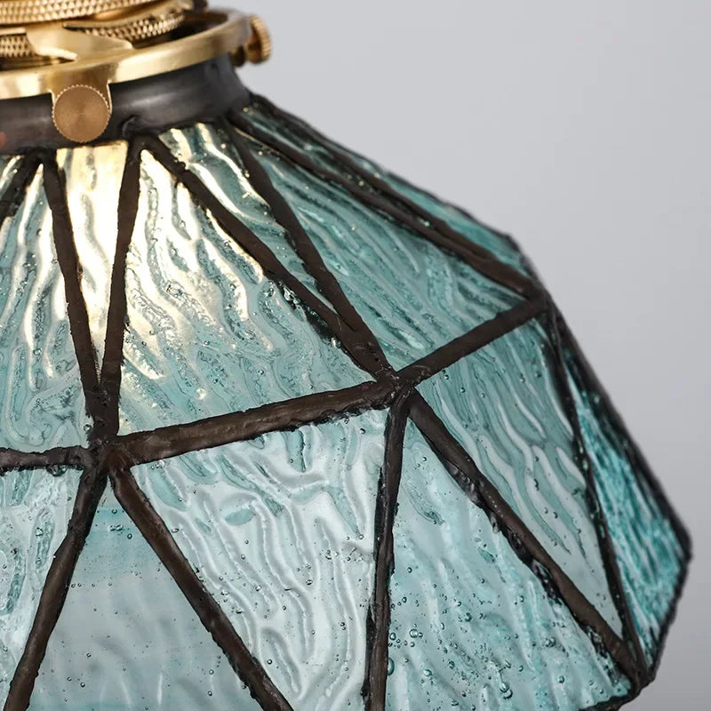 Afralia™ Tiffany Glass Chandelier Pendant Ceiling LED Light for Nordic Bedroom