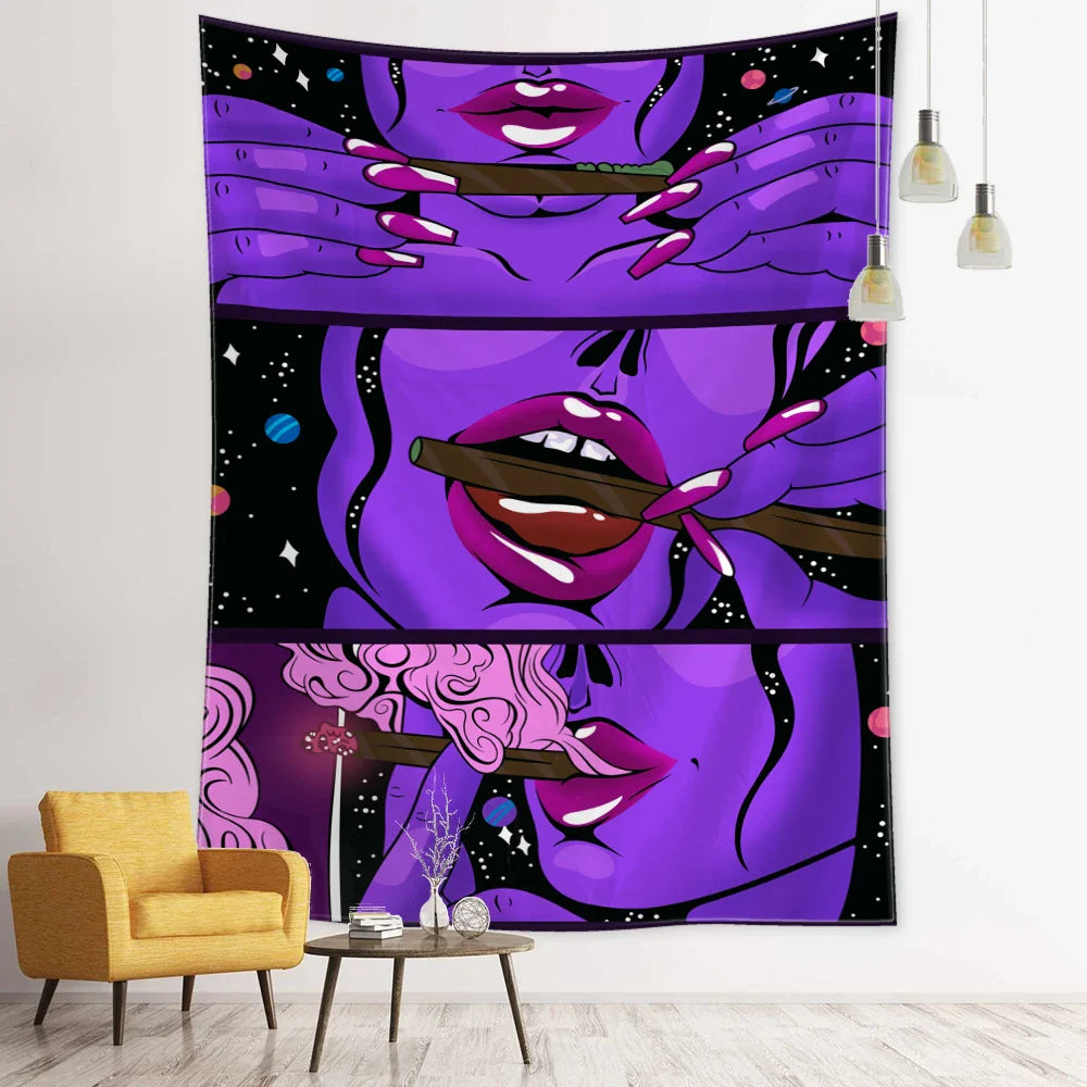 Afralia™ Psychedelic Witchcraft Tapestry Wall Hanging for Cool Hippie Room Decor
