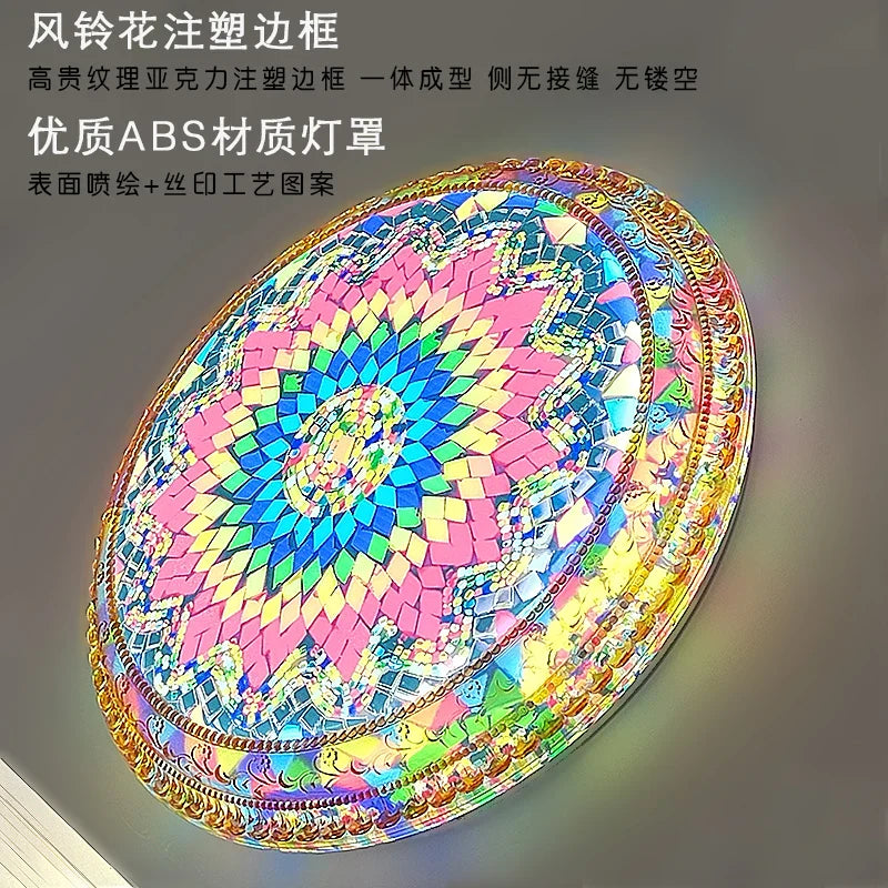 Afralia™ Bohemian Romantic Art Decor Ceiling Lamp 50cm for Living Room and Bedroom