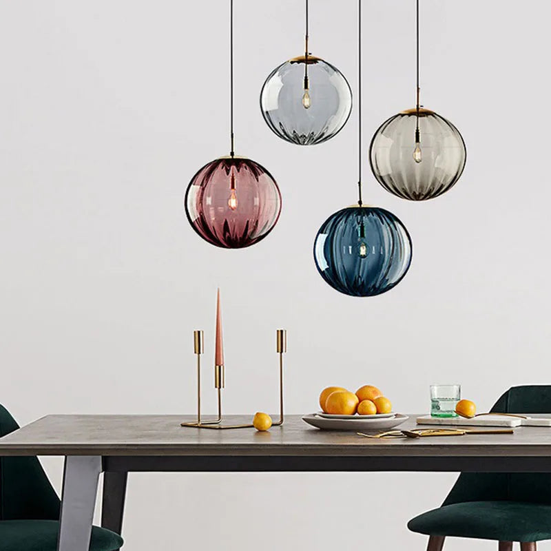 Afralia™ Glass Ball Lustre Pendant Lights - Modern Nordic Design for Kitchen, Bedroom, or Restaurant