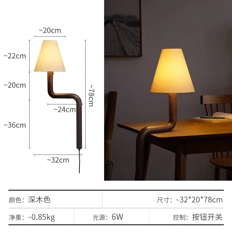 Afralia™ Elegant Solid Wood LED Table Lamp for Study and Bedside Lighting
