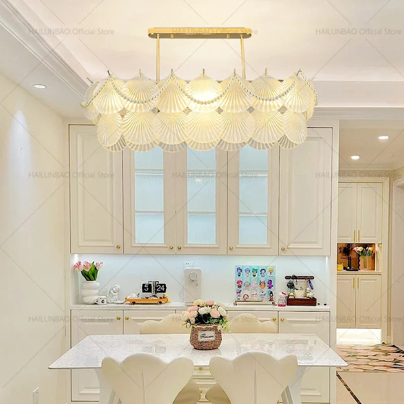 Afralia™ Pearl Feather Crystal Chandelier: French Romantic Lighting for Superior Living & Bedroom