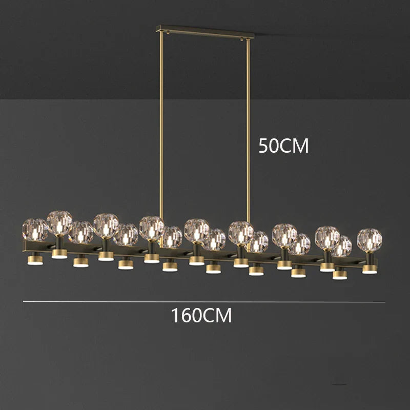 Afralia™ Crystal Chandelier Luxury Pendant Light for Living and Dining Room