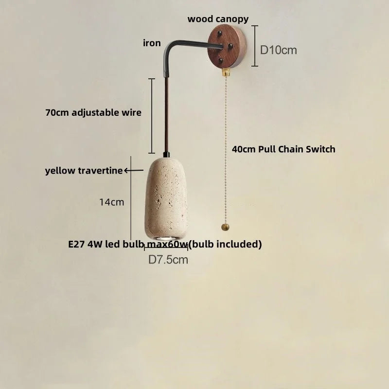 Afralia™ LED Travertine Stone Wall Lamp - Modern Nordic Stair Light