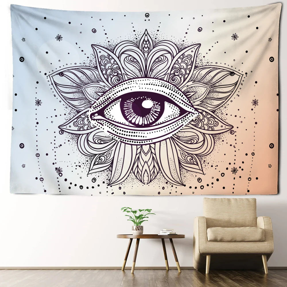 Afralia™ Orange Eye Tapestry Wall Hanging for Psychedelic Home Decor