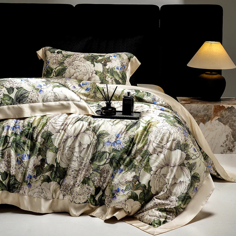 Afralia™ Silk Modal Digital Printing Bedding Set for Luxurious Comfort