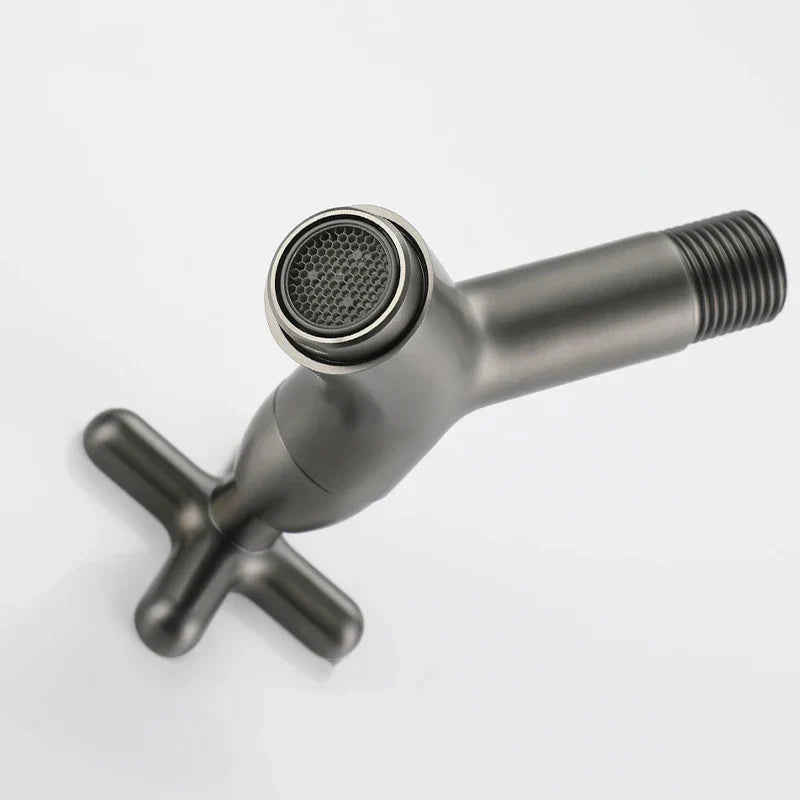 Afralia™ Outdoor Brass Faucet for Mop Pool & Garden, Single Cold Water Tap