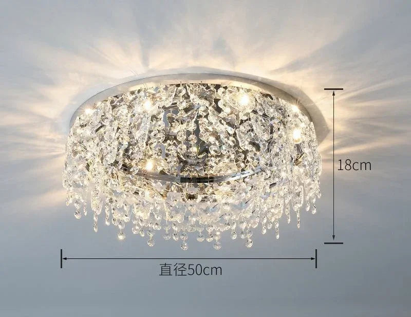 Afralia™ Crystal Kitchen Ceiling Lights: Luxury Diamond Ceiling Lamp for Home Decor