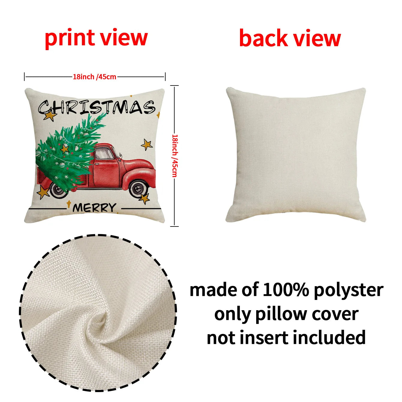 Afralia™ Christmas Linen Decorative Pillows Print Lumbar Pillow Home Decor