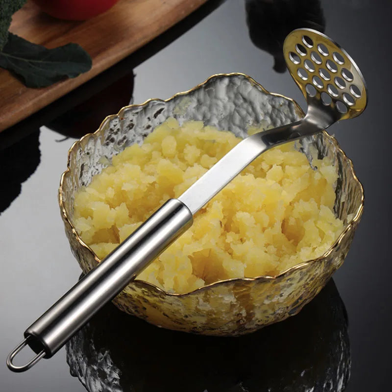 Afralia™ Stainless Steel Potato Masher High Quality Manual Fruit Vegetable Cutter