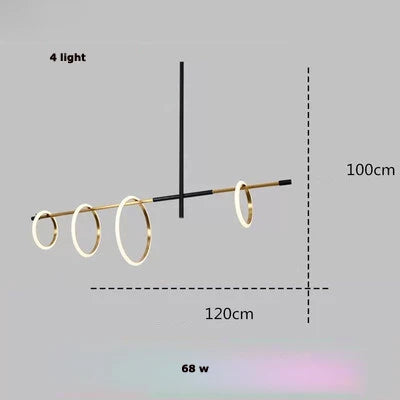 Afralia™ LED Dimmable Art Deco Chandelier Lighting for Dining Room & Foyer