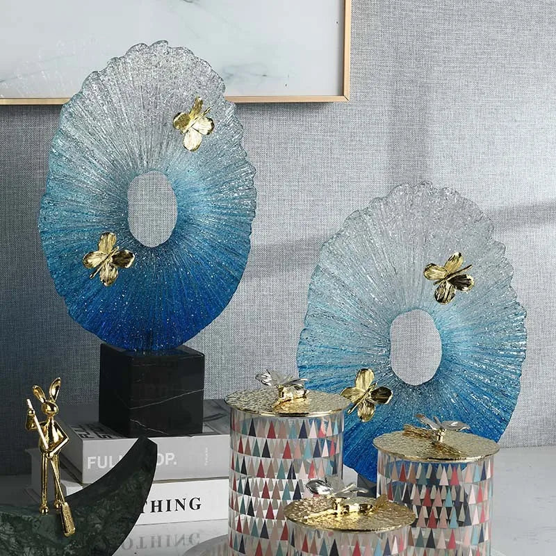 Afralia™ Copper Money Tree Sculpture: Luxury Living Room Decor Resin Crafts
