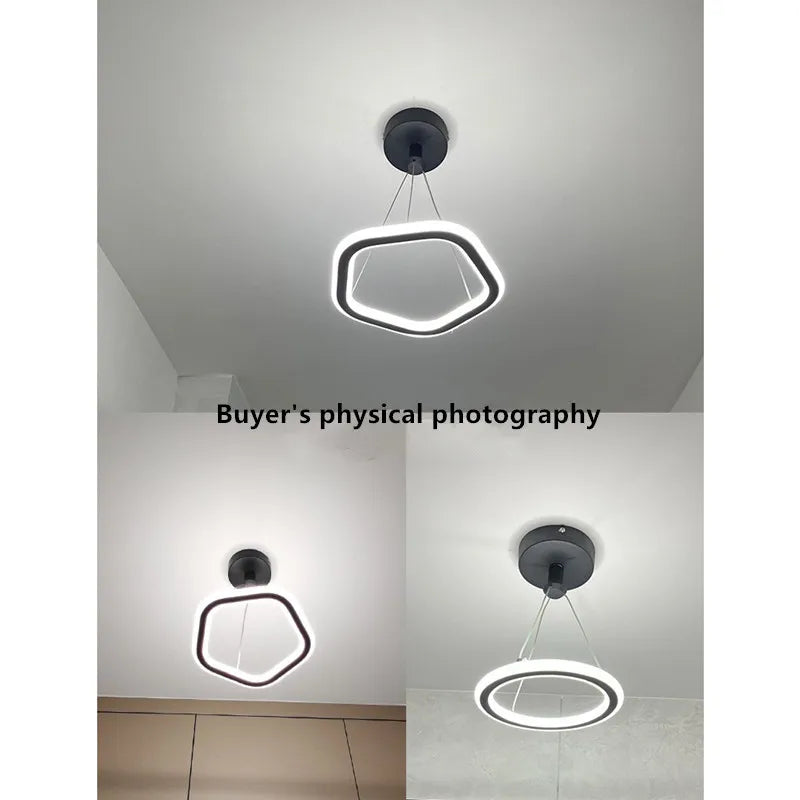 Afralia™ Modern Nordic Small Chandelier: Simple Ring Corridor Light for Decor & Ambiance