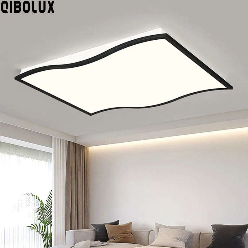 Afralia™ Minimalist LED Ceiling Light in Black & White for Living, Dining, Bedroom & Kitchen