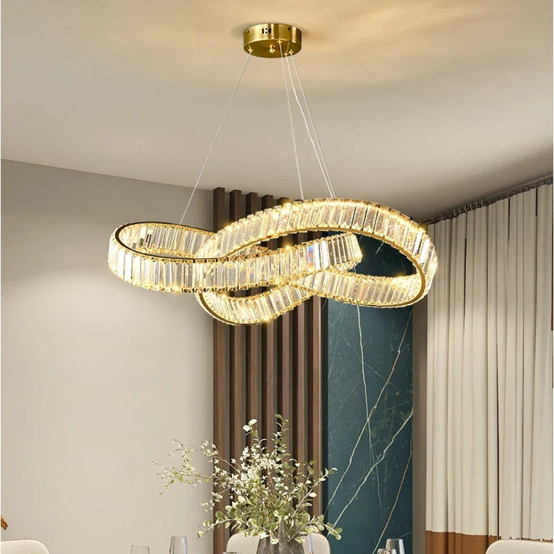 Afralia™ Crystal Ceiling Chandelier for Modern Luxury Home Decor
