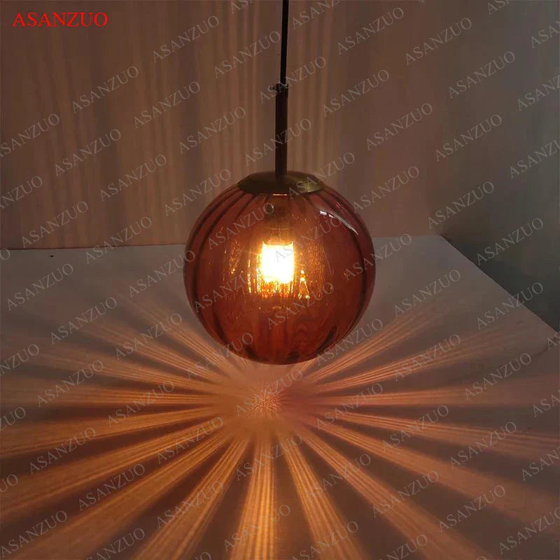 Afralia™ Glass Ball Pendant Lamp: Modern Nordic LED Lighting for Home, Restaurant, Living Room