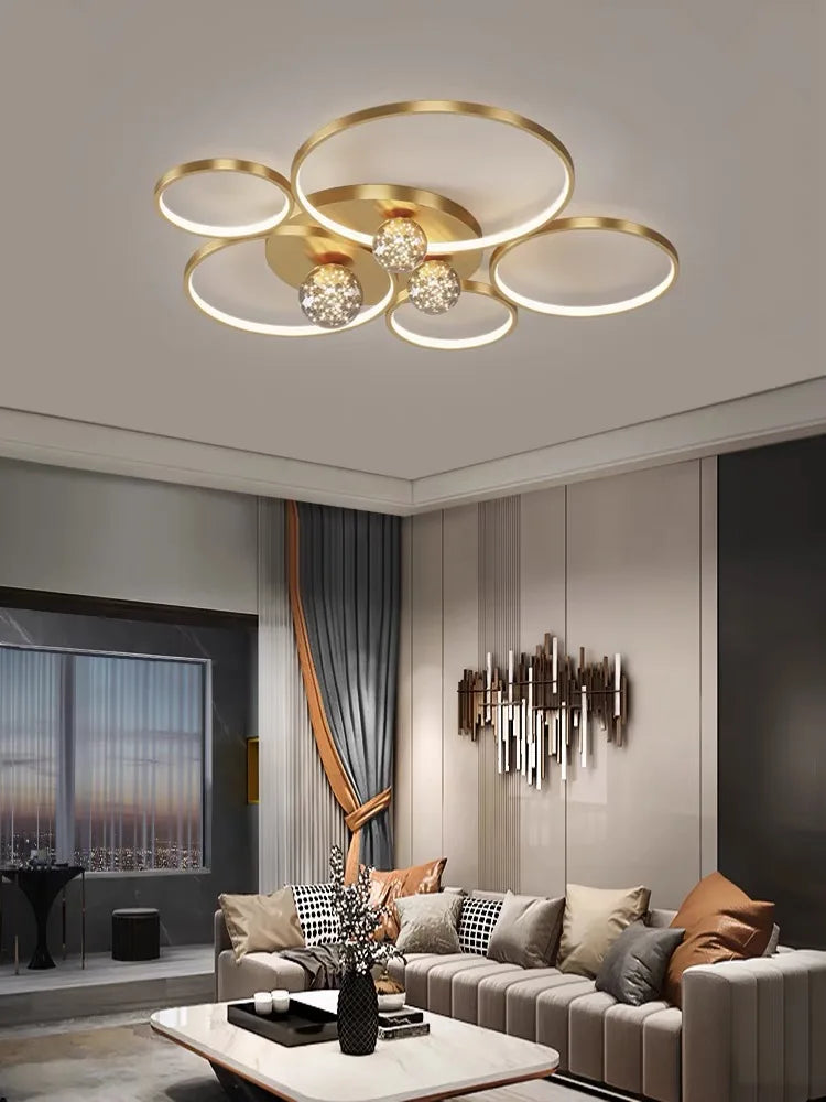 Afralia™ Gypsophila Chandelier: Modern Ceiling Mounted Light for Home, Living Room, Bedroom