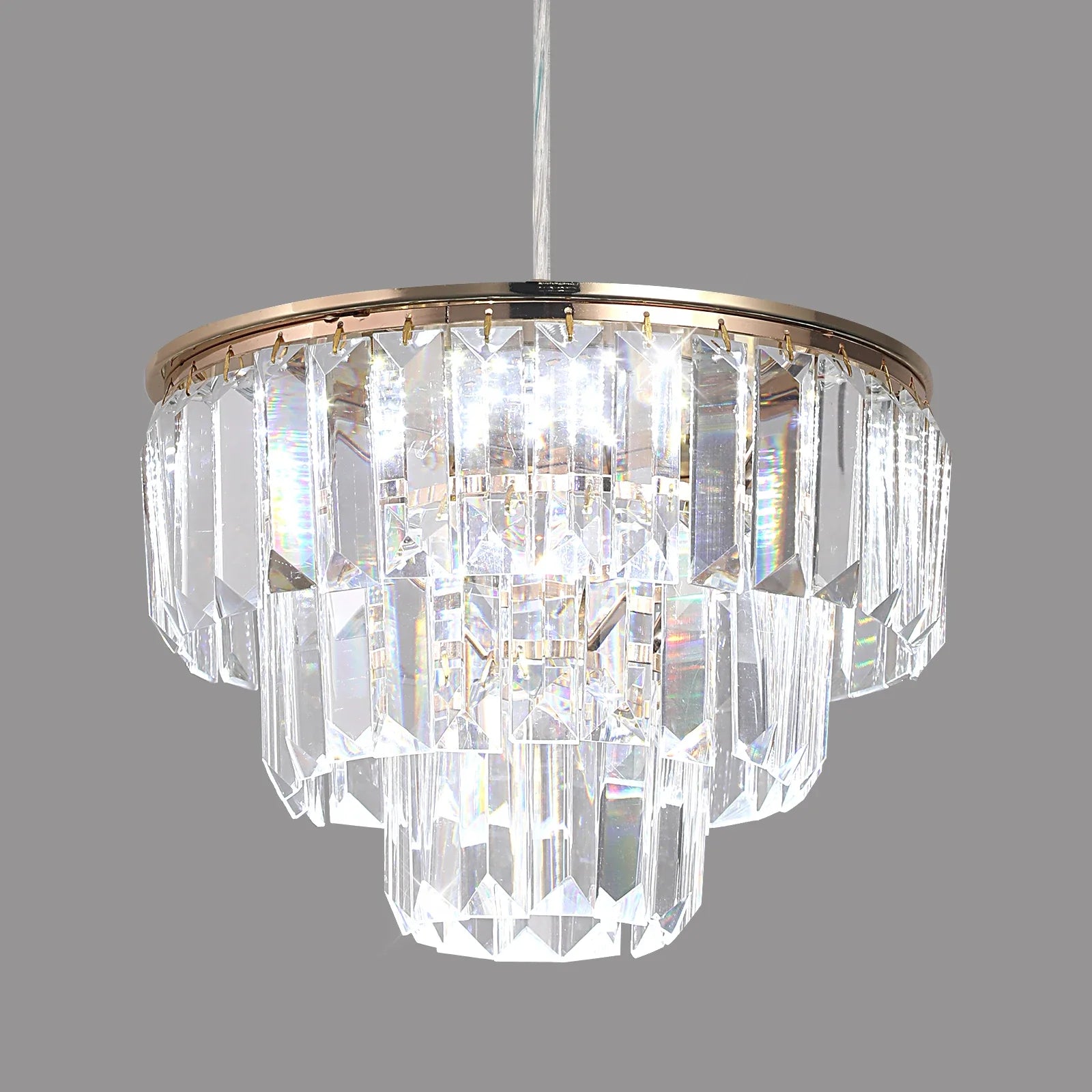Afralia™ Luxury Crystal Chandelier Pendant Light for Home Decor Fixture