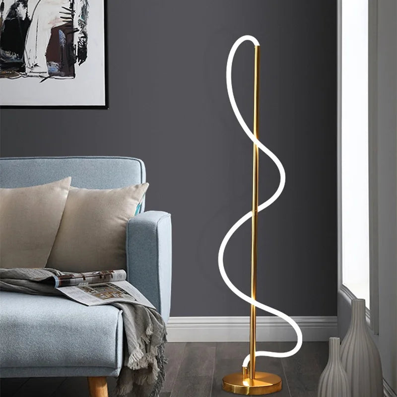 Afralia™ Minimalist LED Floor Lamp for Living Room & Bedroom