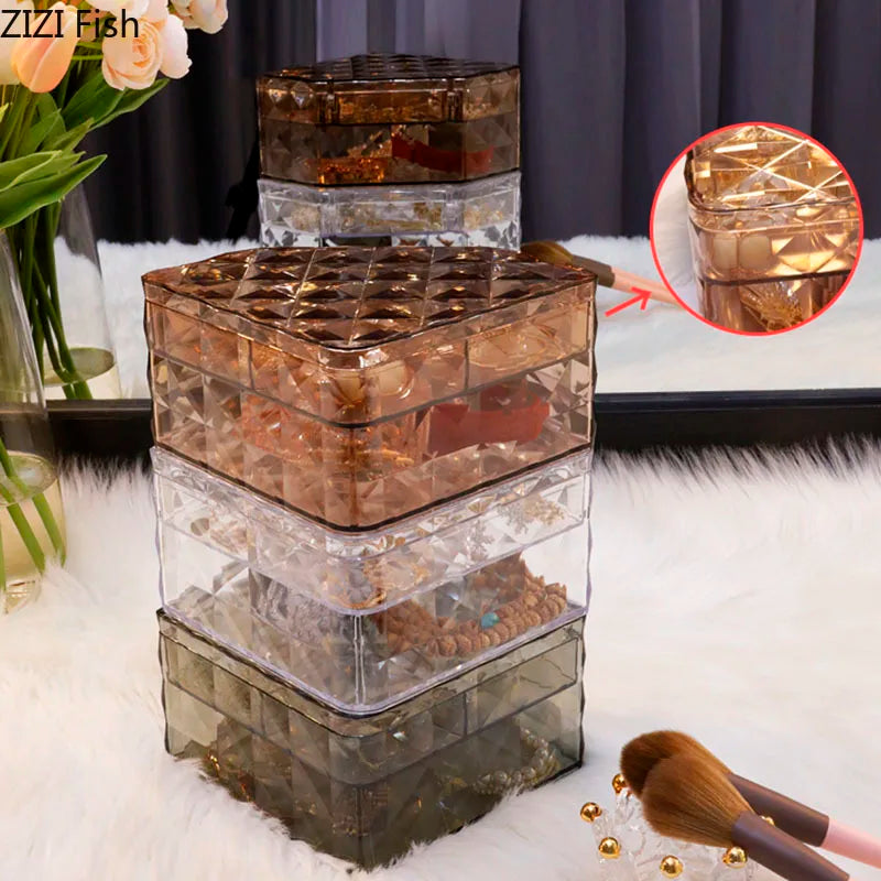 Afralia™ Elegant Jewelry Boxes and Cosmetic Jars - Plastic Storage Containers