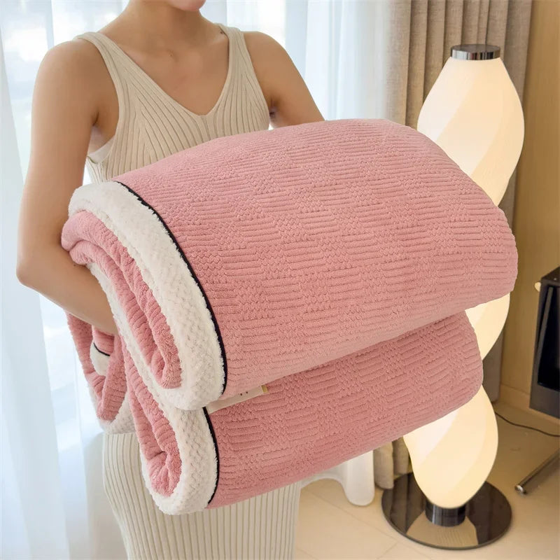 Afralia™ Soft Velvet Autumn Winter Sofa Blanket: Warmth, Comfort, and Style