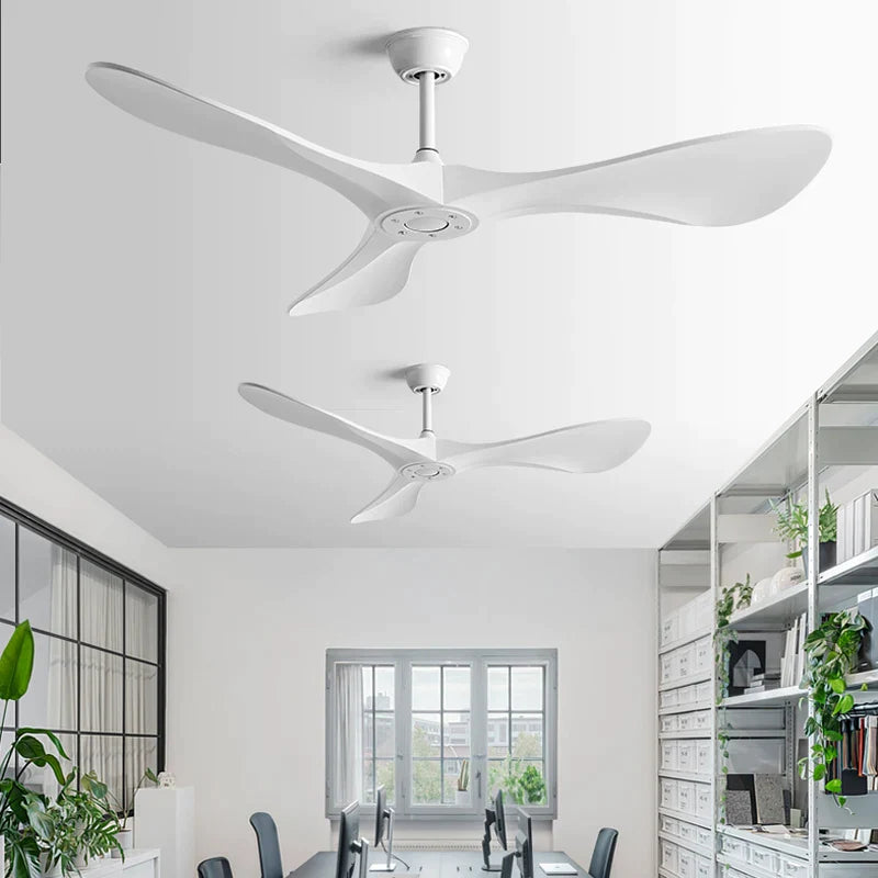 Afralia™ Modern Ceiling Fan with DC Remote Control for Home and Office - Strong Wind Electric Fan