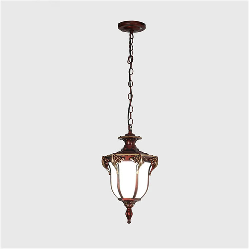 Afralia™ Outdoor Glass Pendant Light Fixture E27 Hanging Lantern for Porch