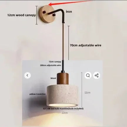 Afralia™ LED Wall Lamp Sconce with Knob Switch for Bedroom & Living Room Lighting