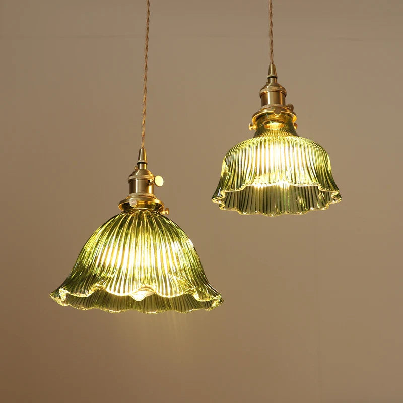 Afralia™ Nordic Glass LED Pendant Lamp for Bedroom Living Room Decor