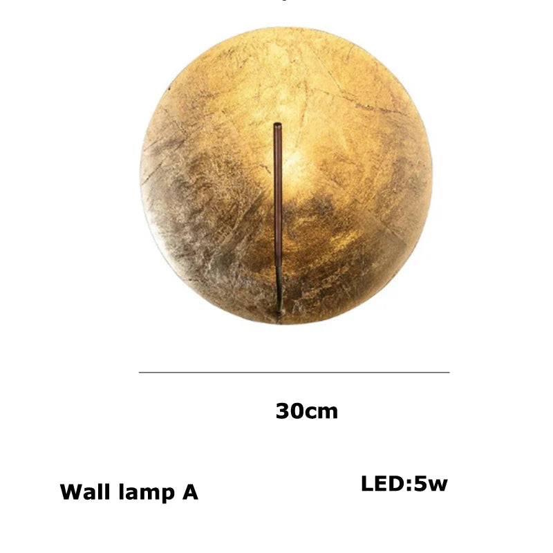 Afralia™ Gold Foil Pendant LED Chandelier, Modern Italian Design for Villas