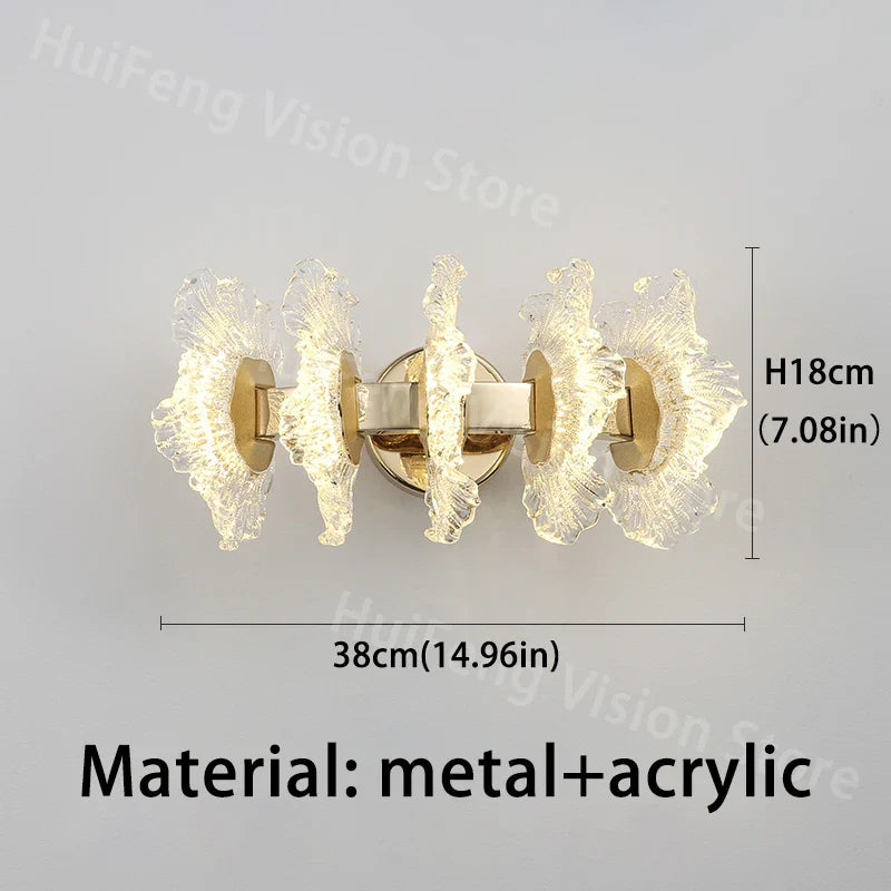 Afralia™ Gold Bloom Coral Ceiling Chandelier, LED Pendant Light for Living Room.