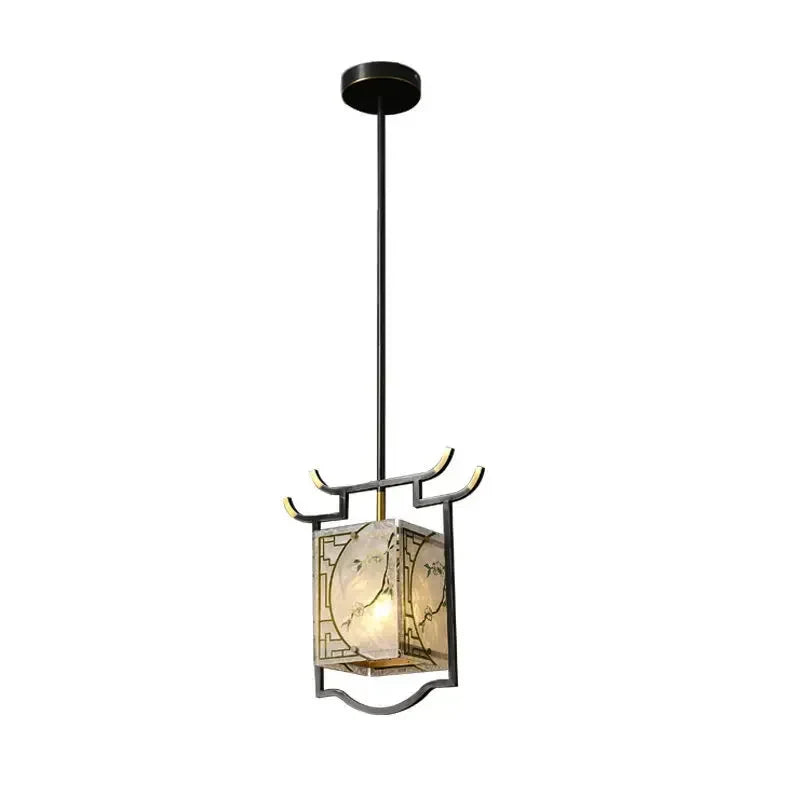 Afralia™ Chinese-Style Copper Decorative Hall Bedroom Bedside Balcony Bar