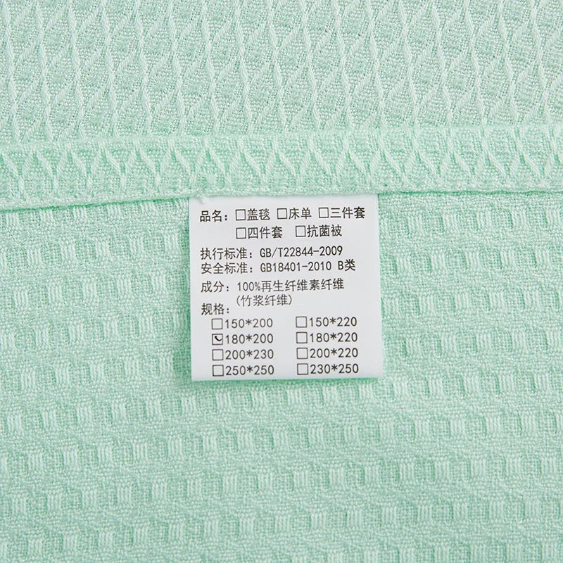 Afralia™ Bamboo Fiber Cooling Summer Blanket: Lightweight Diamond Quilt Duvet