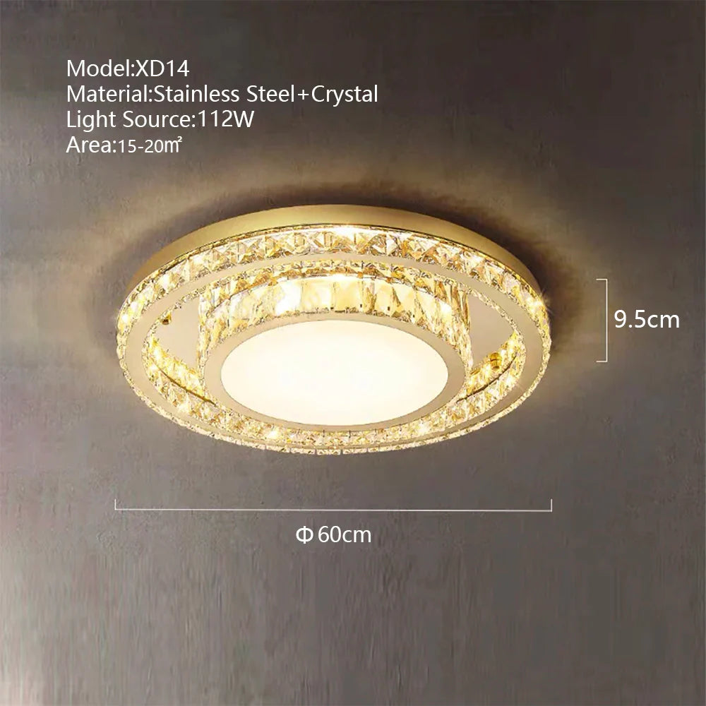 Afralia™ Crystal LED Ceiling Chandelier - Luxe Rectangular Design for Stylish Home Decor