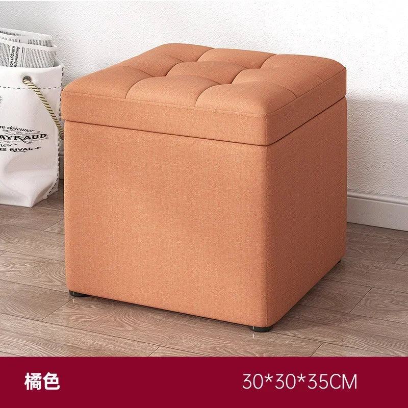 Afralia™ Small Storage Stool Ottoman Step Bench for Home, Sofa, Vanity - Portable & Stylish