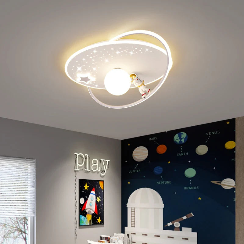 Afralia™ Nordic Kids LED Ceiling Chandelier for Bedroom Decor